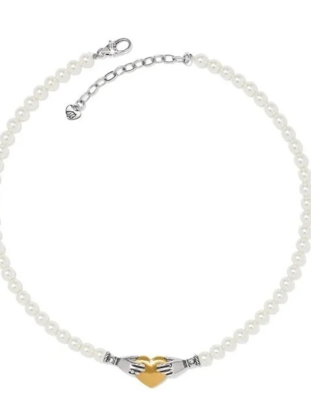 NWT Brighton Loving Hands Necklace  $128 silver / pearl